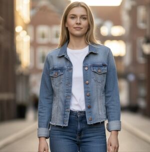 Calvin Klein Women's Light Blue Denim Jacket